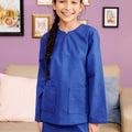 The Kenangan Raya Girl Kurung Top Royal Blue - Umbi