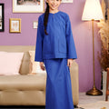 The Kenangan Raya Girl Kurung Top Royal Blue - Umbi