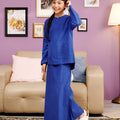 The Kenangan Raya Girl Kurung Top Royal Blue - Umbi