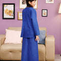 The Kenangan Raya Girl Kurung Top Royal Blue - Umbi