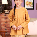The Kenangan Raya Girl Ruffle Top Brown - Umbi