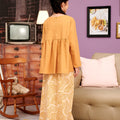 The Kenangan Raya Girl Ruffle Top Brown - Umbi