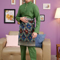 The Kenangan Raya Men Baju Melayu Set Pine Green - Umbi