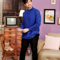 The Kenangan Raya Men Collar Kurta Top Royal Blue - Umbi