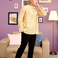The Kenangan Raya Men Modern Kurta Top Gasing Print - Umbi