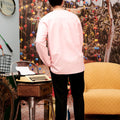 The Kenangan Raya Men Modern Kurta Top Pink - Umbi