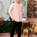 The Kenangan Raya Men Modern Kurta Top Pink - Umbi