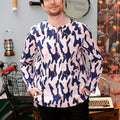 The Kenangan Raya Men Modern Teluk Belanga Top Marble Print - Umbi
