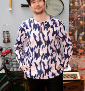 The Kenangan Raya Men Modern Teluk Belanga Top Marble Print - Umbi