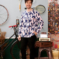 The Kenangan Raya Men Modern Teluk Belanga Top Marble Print - Umbi