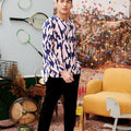 The Kenangan Raya Men Modern Teluk Belanga Top Marble Print - Umbi
