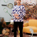 The Kenangan Raya Men Modern Teluk Belanga Top Marble Print - Umbi