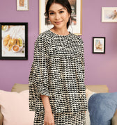 The Kenangan Raya Women Alice Blouse Cloud Print - Umbi