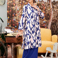The Kenangan Raya Women Long Kebaya Top Marble Print - Umbi