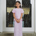 The Lumiere Collection Girl Amelia Kurung Set in Ballerina Pink Lace - Umbi