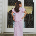 The Lumiere Collection Girl Amelia Kurung Set in Ballerina Pink Lace - Umbi