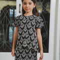 The Lumiere Collection Girl Amelia Kurung Set in Black Teardrop Lace - Umbi