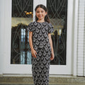 The Lumiere Collection Girl Amelia Kurung Set in Black Teardrop Lace - Umbi