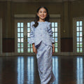 The Lumiere Collection Girl Sofia Kurung Set in Brocade Ice Blue - Umbi