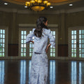 The Lumiere Collection Girl Sofia Kurung Set in Brocade Ice Blue - Umbi