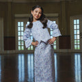 The Lumiere Collection Girl Sofia Kurung Set in Brocade Ice Blue - Umbi