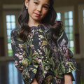 The Lumiere Collection Girl Sofia Kurung Set in Brocade Jade Black - Umbi