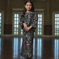 The Lumiere Collection Girl Sofia Kurung Set in Brocade Jade Black - Umbi