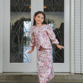 The Lumiere Collection Girl Sofia Kurung Set in Brocade Rose Gold - Umbi