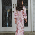 The Lumiere Collection Girl Sofia Kurung Set in Brocade Rose Gold - Umbi