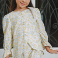 The Lumiere Collection Girl Sofia Kurung Set in Chamomile Yellow Lace - Umbi