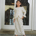 The Lumiere Collection Girl Sofia Kurung Set in Chamomile Yellow Lace - Umbi