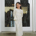 The Lumiere Collection Girl Sofia Kurung Set in Chamomile Yellow Lace - Umbi