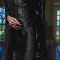 The Lumiere Collection Women Gala Satin Set in Shiny Black - Umbi