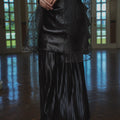 The Lumiere Collection Women Gala Satin Set in Shiny Black - Umbi