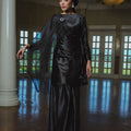 The Lumiere Collection Women Gala Satin Set in Shiny Black - Umbi