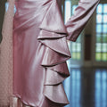 The Lumiere Collection Women Gala Satin Set in Shiny Pink - Umbi