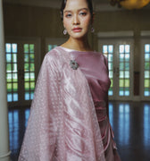 The Lumiere Collection Women Gala Satin Set in Shiny Pink - Umbi