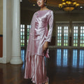 The Lumiere Collection Women Gala Satin Set in Shiny Pink - Umbi