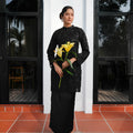 The Lumiere Collection Women Lorina Beaded Kurung Set in Black Blossom - Umbi