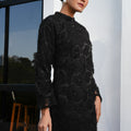 The Lumiere Collection Women Lorina Beaded Kurung Set in Black Blossom - Umbi