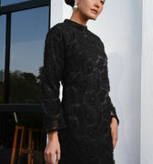 The Lumiere Collection Women Lorina Beaded Kurung Set in Black Blossom - Umbi