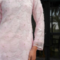 The Lumiere Collection Women Lorina Beaded Kurung Set in Pink Blossom - Umbi