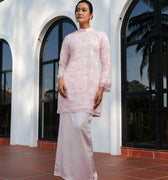 The Lumiere Collection Women Lorina Beaded Kurung Set in Pink Blossom - Umbi