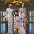 The Lumiere Collection Women Lorina Beaded Kurung Set in Rose Pink - Umbi