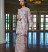 The Lumiere Collection Women Lorina Beaded Kurung Set in Rose Pink - Umbi