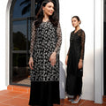 The Lumiere Collection Women Rhea Dress Set in Black Botanica Lace - Umbi