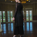 The Lumiere Collection Women Rhea Dress Set in Black Botanica Lace - Umbi