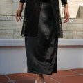 The Lumiere Collection Women Rhea Dress Set in Black Botanica Lace - Umbi