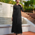The Lumiere Collection Women Rhea Dress Set in Black Botanica Lace - Umbi