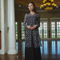 The Lumiere Collection Women Rhea Dress Set in Black & White Botanica Lace - Umbi